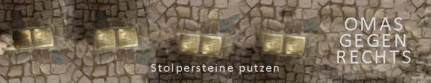 Stolpersteine - werden von OMAS GEGEN RECHTS BERLIN geputzt